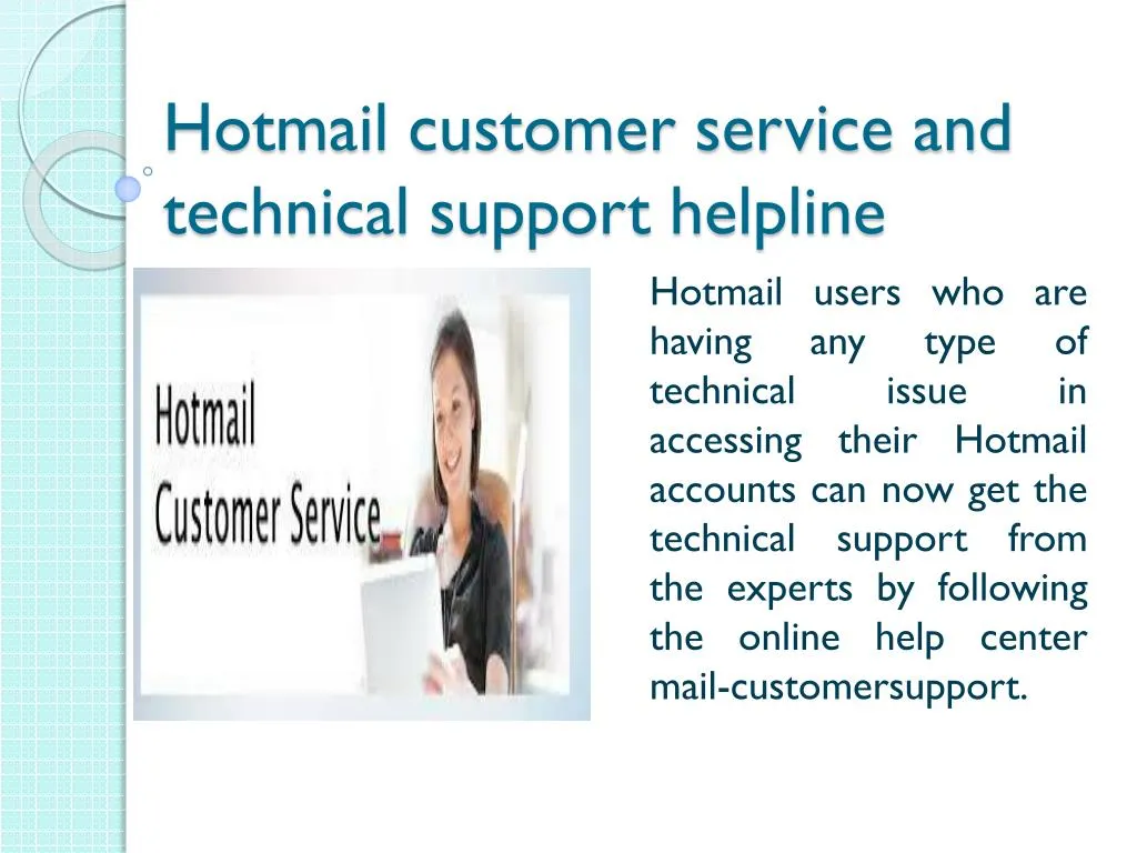 hot mail customer service and technical support helpline