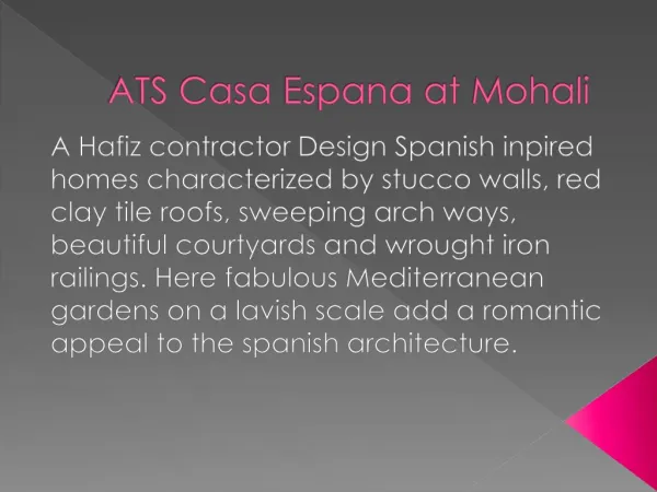 ATS Casa Espana at Mohali