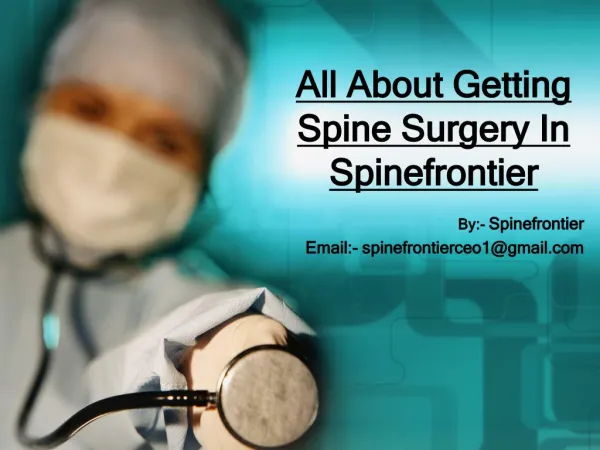 All About Spinefrontier CEO, Spinefrontier
