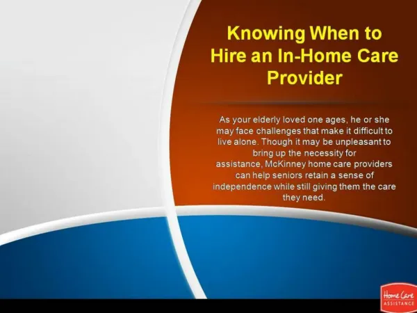Knowing When to Hire an In-Home Care Provider