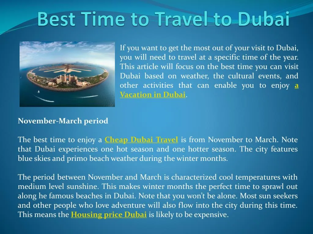 best time to travel to dubai