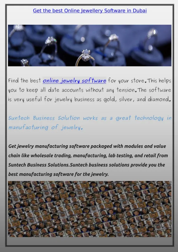 Online Jewelry Software