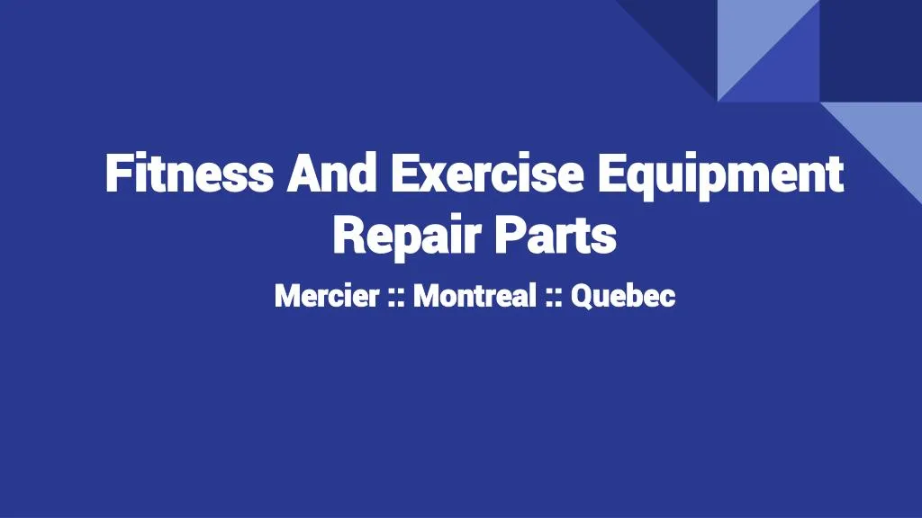 fitness and exercise equipment repair parts