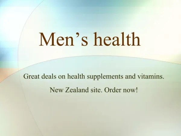 tasmanhealth.co.nz | NOW Foods Men's Virility Power