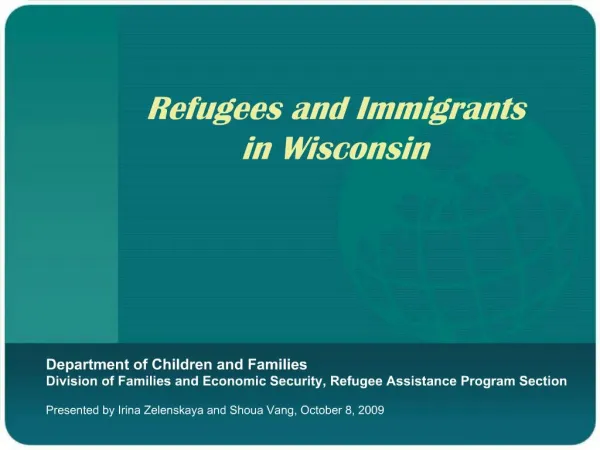 Refugees and Immigrants in Wisconsin