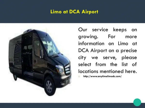 Limo at DCA Airport
