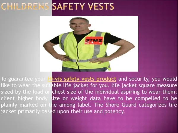 Childrens Safety Vests