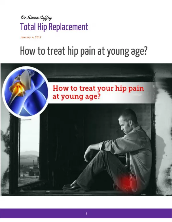 How to treat hip pain at young age?