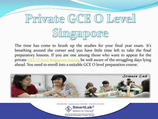 o level preparatory course singapore