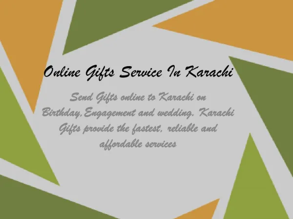 Online Gift Service In Karachi