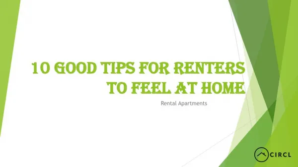 10 Good Tips for Renters to Feel at Home – CIRCL