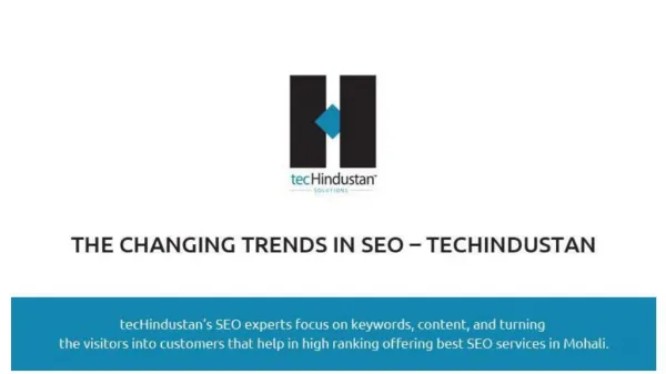 The Changing Trends in SEO – tecHindustan