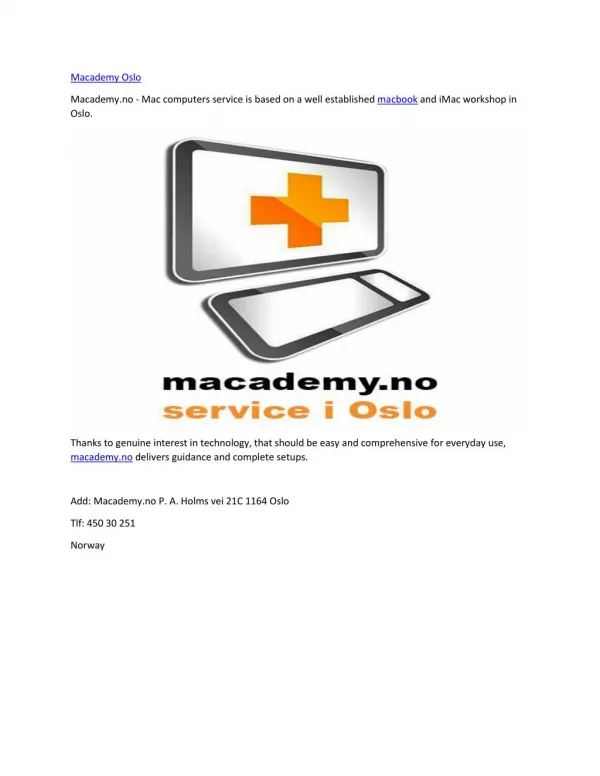 Macademy Oslo