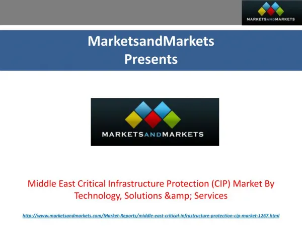 Middle East Critical Infrastructure Protection (CIP) Market By Technology, Solutions &amp; Services