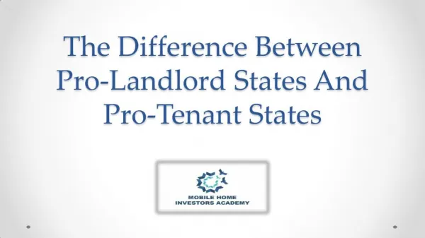 The Difference Between Pro-Landlord States And Pro-Tenant States