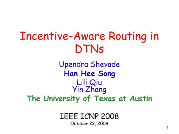 Incentive-Aware Routing in DTNs