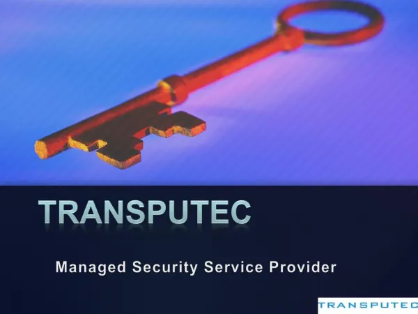 Transputec: Managed Security Service Provider