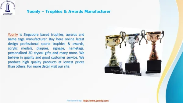 Best Online Awards & Trophies Manufacturer in Singapore