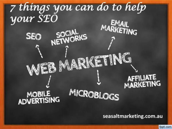 7 things you can do to help your seo