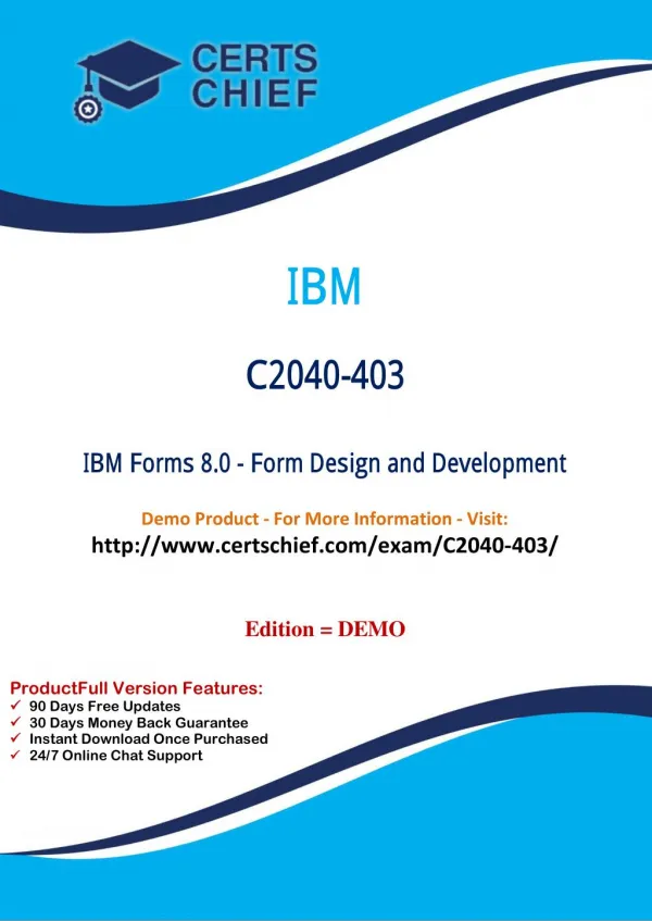 C2040-403 Certification Dumps with PDF Answers