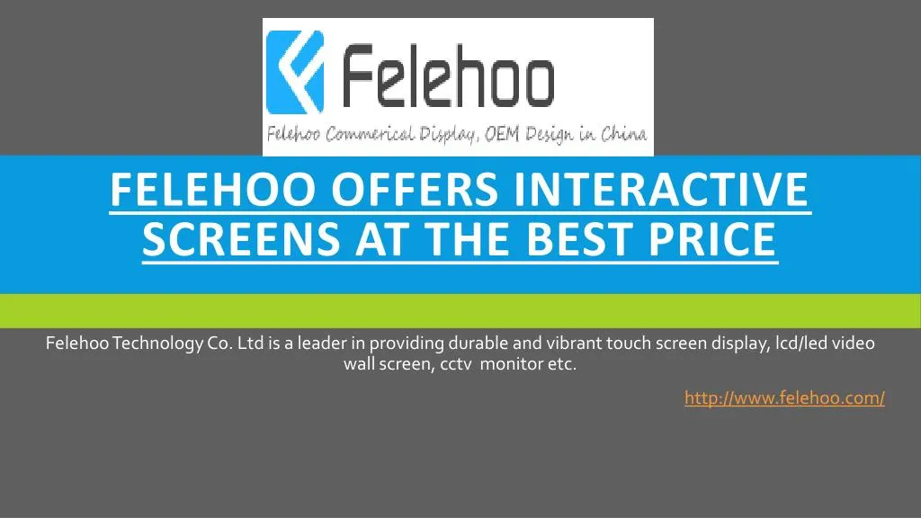 felehoo offers interactive screens at the best price