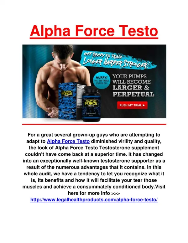 Alpha Force Testo Reviews