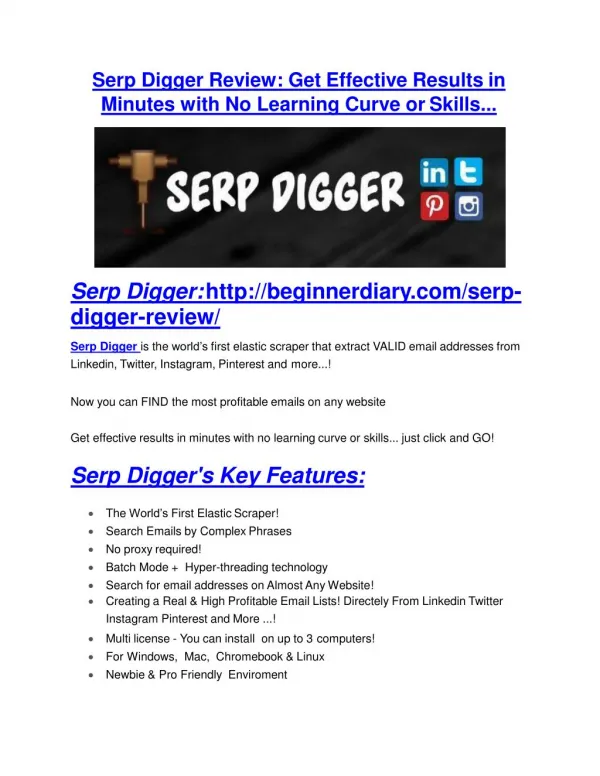 Serp Digger review and (MEGA) bonuses – Serp Digger
