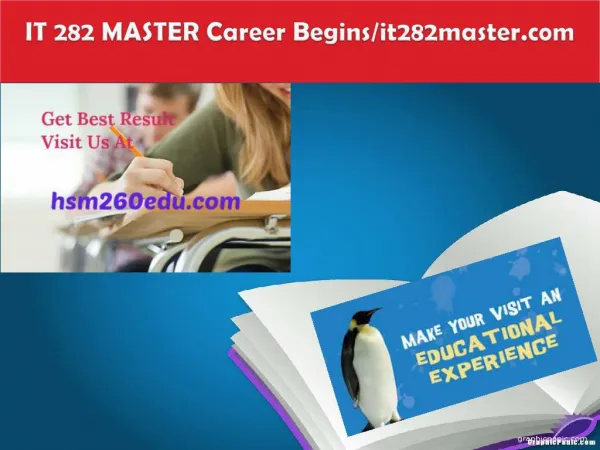IT 282 MASTER Career Begins/it282master.com