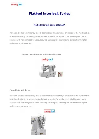 Flatbed Interlock Series - slide 1