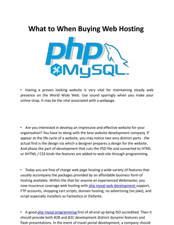 What To When Buying Web Hosting
