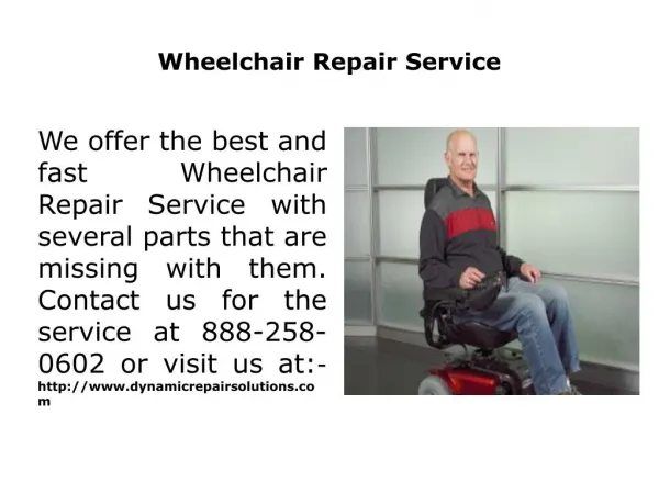 Wheelchair Repair Service