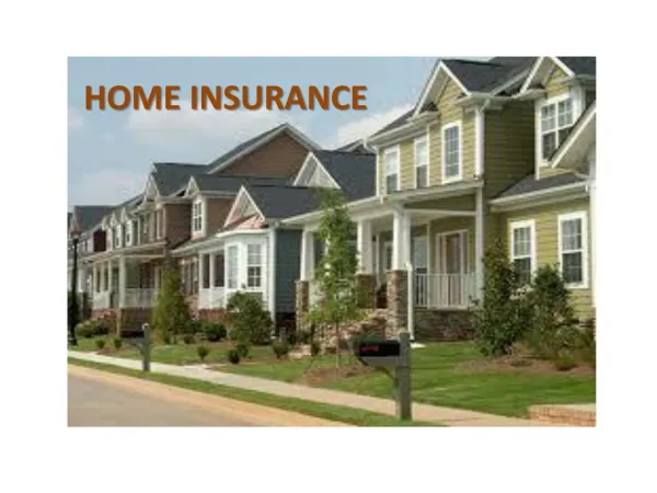 Consumer Home Insurance Information