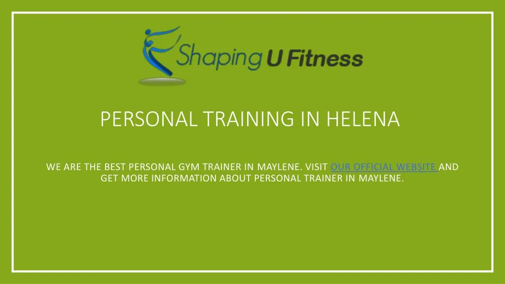 personal training in helena