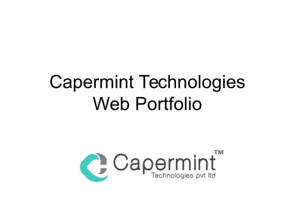 Capermint Technologies Web Portfolio