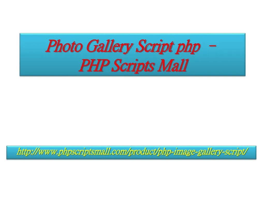 photo gallery script php php scripts mall