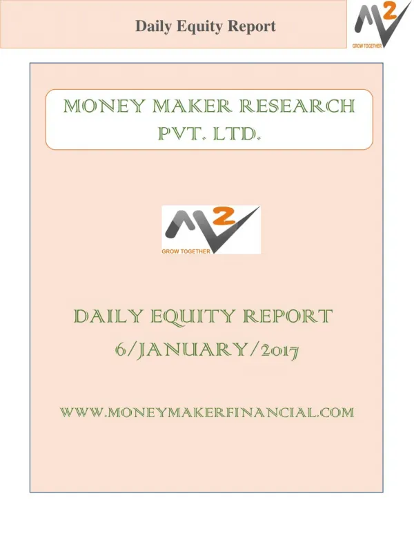 DAILY EQUITY REPORT 6/JANUARY/2017
