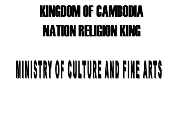KINGDOM OF CAMBODIA NATION RELIGION KING