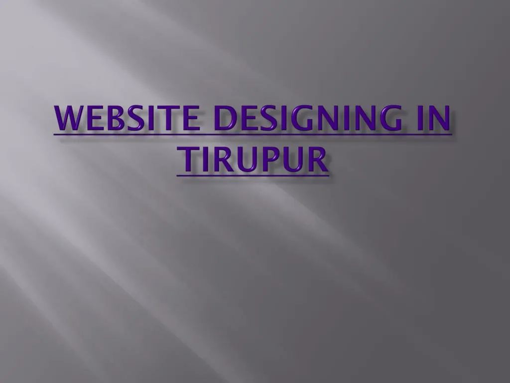 website designing in tirupur