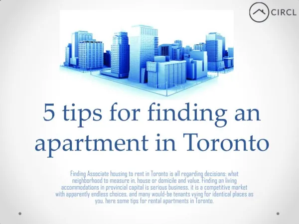 5 tips for finding an apartment in Toronto
