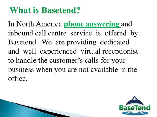 Phone answering service - Basetend