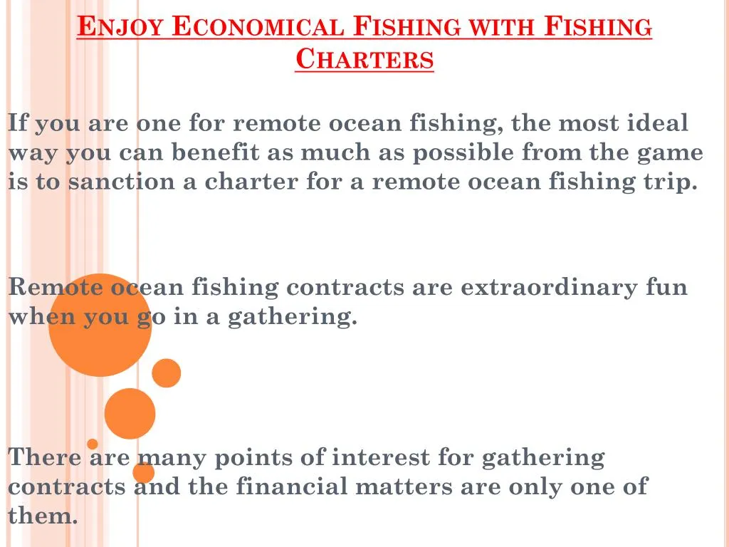 enjoy economical fishing with fishing charters
