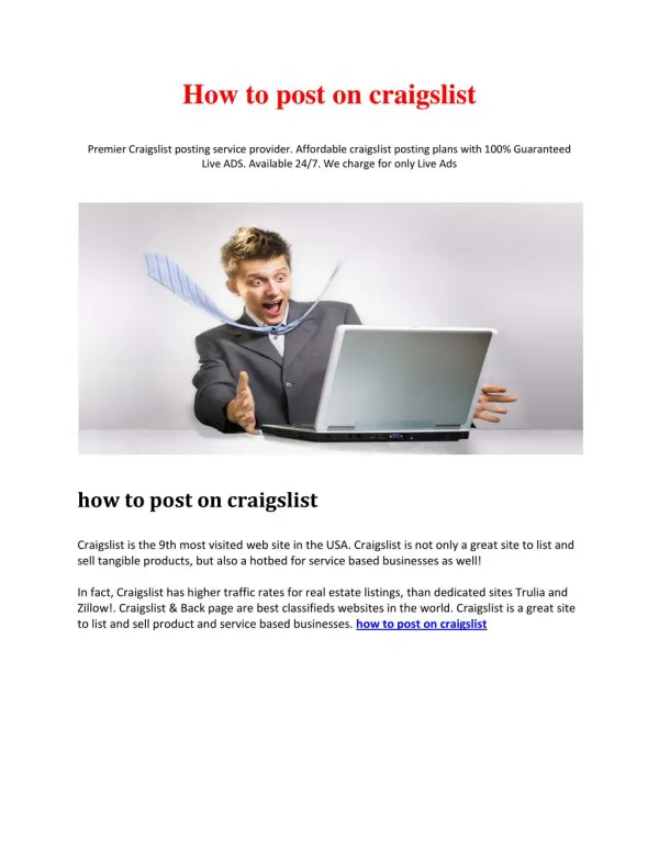 how to post on craigslist
