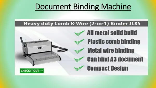 Document Binding Machine-Pfec