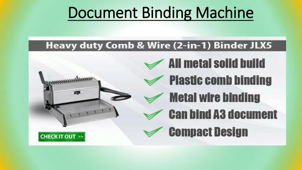 document binding machine