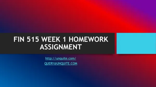 fin 515 week 1 homework assignment