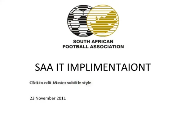 SAA IT IMPLIMENTAIONT