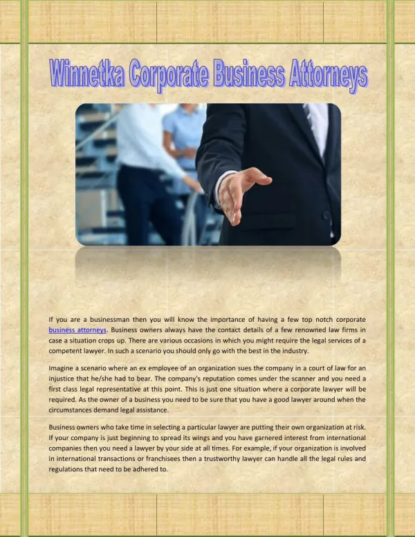 Lake Forest Corporate Business Attorneys