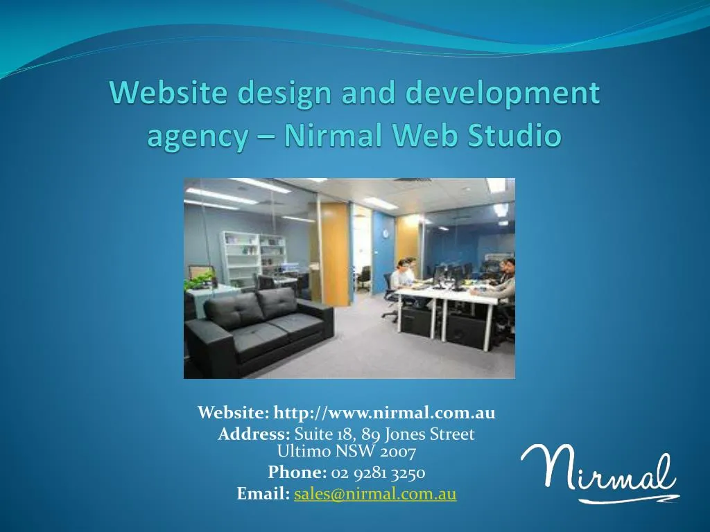 website design and development agency nirmal web studio