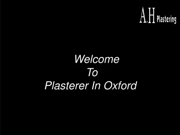 plasterer in Oxford