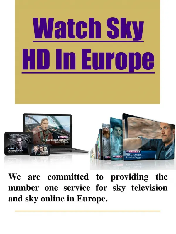 Watch Sky Sports In Europe